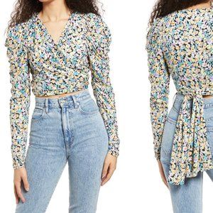 AFRM Celeste Puff Sleeve Top / Blouse (MEDIUM - NWT)